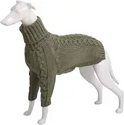 UOSIA Italian Greyhound Sweater Whippet Clothes Warm Pullover Dog Winter Sweater Turtleneck Greyhound Christmas Sweater Two-Legged Knitted Dog Sweatshirt for Small Medium Dogs