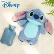 Kawaii Stitch Angel Lotso Plush Hot Water Bag Soft Flannel Warmer Kids Toy Gift