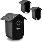 Jognee Pack of 2 Weatherproof Silicone Case for EufyCam 2C EufyCam 2C Pro Black Silicone Protective Cover Surveillance Camera Silicone Covers Waterproof and UV Protection for Indoor and Outdoor Use