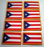 8 PUERTO RICO Flag Patch W/ VELCRO® Brand Fastener Military Boricua Emblem #89