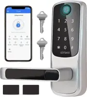 Keypad Door Lock with Handle,Smart Locks for Front Door,Smart Door Lock with ...