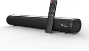 Sound Bar for TV, Zeerkeer 16-Inch Ultra Slim 2.0ch Mini Sound Bar with 3 EQ Modes and Remote Control, Wired and Wireless Bluetooth 5.0 Home Theater Speaker, Optical/Aux/Coaxial/HDMI/USB Connections