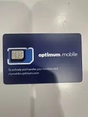 1 Year Prepaid Unlimited Talk/Text/Data Optimum SIM card (T-mobile Network)