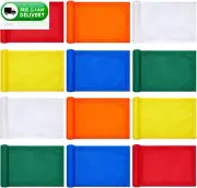 12 Pcs Solid Golf Flag Target Flag with Tube Inserted Waterproof Putting Green