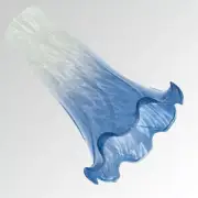 Large White/Cobalt Blue Lily/Tulip Lamp Shade #8188