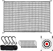 Golf Practice Net, Heavy Duty Ball Swing Training Simulator, Golf Sports Barrier Nets with Target Cloth, Perfect for Backyard, Outdoor, Indoor, and Garden Practice.