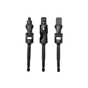 3 Pcs of PK Tool Universal-Joint Drill Socket Adaptor Set - 125mm Long