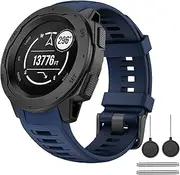 OVERSTEP for Garmin Instinct Band, Soft Silicone Replacement Watch Strap Compatible with Garmin Instinct 2/Solar/Tactical/Crossover