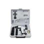 17Pc 1/2" Air Impact Wrench Kit Rattle Gun Socket Tool Set Pneumatic Metric Size