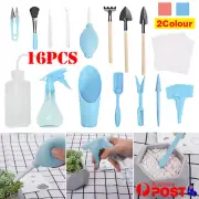 16Pcs Mini Garden Tool Kit Potted Succulent Plant Gardening Bonsai Hand Tools AU