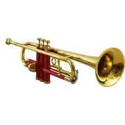Trumpet Bb Red & Gold With Free Hard Case, Mouthpiece, Spring Set, Pair of Glove