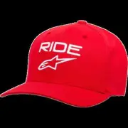 Alpinestars Ride 2 Baseball Cap Hat Flexfit Red White