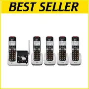DECT 6.0 Cordless Phone - 5-Handset Set with Call Blocking & Answering Machine