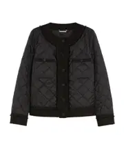 Water-repellent fabric and double-sided wool jacket IT40,IT42,IT38 black