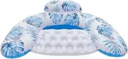 Pool Floats Adult,Inflating Swimming Air Mattress - Soft U Shape Pool Raft with Cup Holder for Tanning Stress Relief Water Play Vacation Backyard Travel Party River Beach Lake