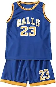 [Tiuredx] Toddler Baby Boys Basketball Jersey Outfit Toddler Kids Sports Shorts Set Summer Clothes Tank Top Track Shorts