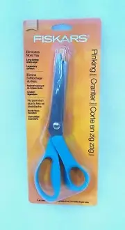 Fiskars 10in Fashion Orange Handle Pinking Shears Zig Zag Scissors Free Ship NEW