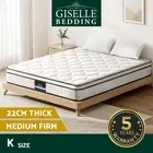 Giselle Bedding 22cm Mattress King Size Pocket Spring Euro Top Medium Firm