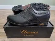 NEW Footjoy Classics Dry Premiere Mens Golf Shoes 50709 BLK/BLK Ostrich 11.5A