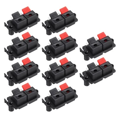 2 Way Spring Terminal Clip Push Release Connector Plate Strip Block WP2-19 10Pcs