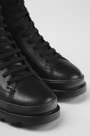 Brutus HYDROSHIELD® Black leather lace-up boots for women