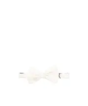 printed silk bow tie One size White