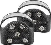 [Generic] Ice Cleats for Shoes,Stainless Steel Gripper Spike Anti-Slip Ice Cleats | Crampons Snow with 5Spikes Climbing Grips for Hiking & Fishing