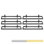 6 Set Wall Mounted Wine Racks Wine Bottle Display Holder for Wall,Black