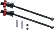 4140 Medium Carbon Steel Front Or Rear Driveshaft with 7075 Aluminium Alloy Hex for Traxxas 1:5 X Maxx 8S Monster Truck 77086-4 / X Maxx Ultimate 8S Monster Truck 77097-4 Upgrades - Red