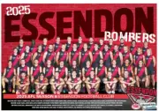 2025 Essendon bombers HUGE 590mmx420mm AFL FOOTBALL TEAM POSTER,BARGAIN,1