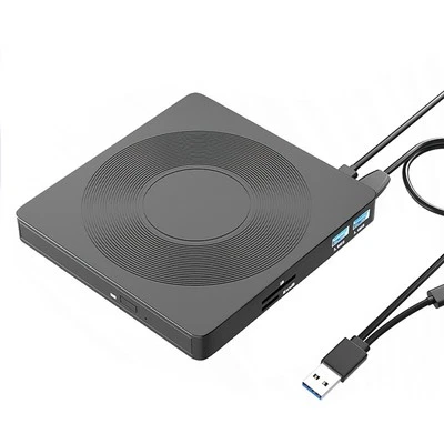 6 In1 External CD/DVD Drive USB3.0 Type C CD DVD RW VCD Optical Drive with 4156