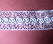 Pretty Venise Lace Trim Swirl Rayon Baby Hat Crafts Bridal Fabric 4.5yds #1028