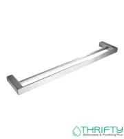 PLD Platinum Double Towel Rail 800mm Satin Nickel PSSNDTR800