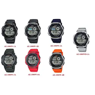 CASIO 十年電池 數位迷你世界地圖電子錶 AE-1000 AE-1000W AE-1000WD-1A