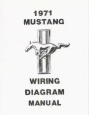 MUSTANG 1971 Wiring Diagram Manual 71