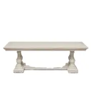 Belle Ville Oak Coffee Table Indoor Furniture 140x75cm - White