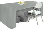 ABCCANOPY 6 FT Rectangle Tablecloth Table Cover for Rectangular Tables in Washable Polyester-Great for Buffet Table Parties Holiday Dinner, Wedding & More Gray