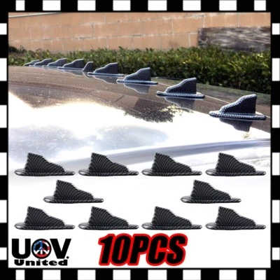 EVO Carbon Fiber Air Vortex Generator Shark Fin Jet Spoiler Trunk Roof Diffuser