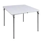34" Square Folding Card Table with Resin Top, Portable Fold in Half Small Car...