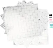 Respicefinem 5PCS 12x12in Cutting Mat Kit with Adhesive Anti Slip Grid Cutting Mat and 6PCS Pen Adapter for Explore One Air Air 2 Maker and Silhouette Cameo 3 2 1