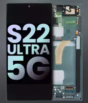 OEM Original Samsung Galaxy S22 Ultra 5G OLED Display Green Frame (Service Pack)