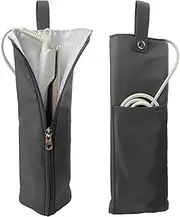 Hair Iron Case Storage, Easy to Use and Store, Hair Iron Pouch, Heat Resistant to 300°C, Hanging, Portable, Cute, Minia, Travel, Heat Resistant Material, Cord Storage Pocket (Gray)