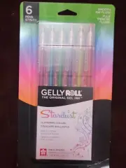 Gelly Roll Stardust Bold Point Pens 6/Pkg-Meteor Collection