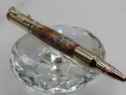 HIGH QUALITY HANDMADE 30 CALIBER BOLT ACTION COPPER/GOLD/GRAY ACRYLIC BALL POINT