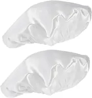 Beavorty Reusable Bath Cap Set Elastic Band Shower Cap for Long Hair Soft Fabric Quick Dry for Home Travel