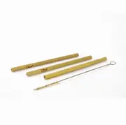3 Bamboo Straws and Brush Set