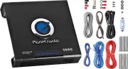 AC1500MK Car Amplifier and 8 Gauge Wiring Kit - 1500 Watts Max Power, 2/4 Ohm St
