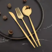 24pcs Mirror Polishing Portuguese Flatware Set Table Knives Fork Spoon Gift