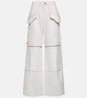[Dion Lee] Dion Lee Workwear cotton-blend pants AU 14 white