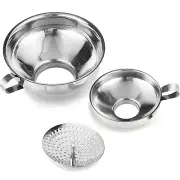 Delove Canning Funnel with Strainer for Wide and Regular Mason Jars - Wide-Mo...